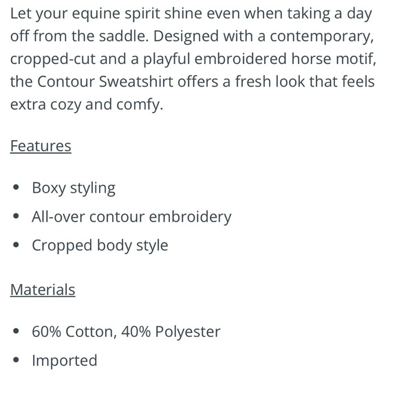 NWOT Ariat Women's Contour Equine Embroidered Crew Sweatshirt. Medium - Picture 8 of 9